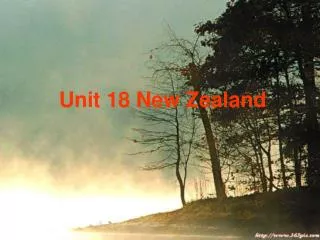 Unit 18 New Zealand