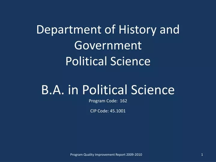 department of history and government political science