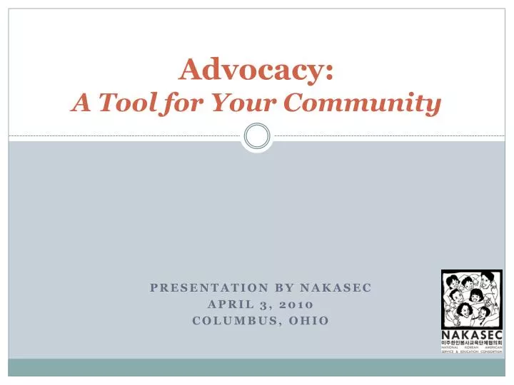 advocacy a tool for your community