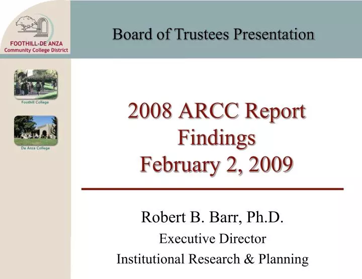 2008 arcc report findings february 2 2009
