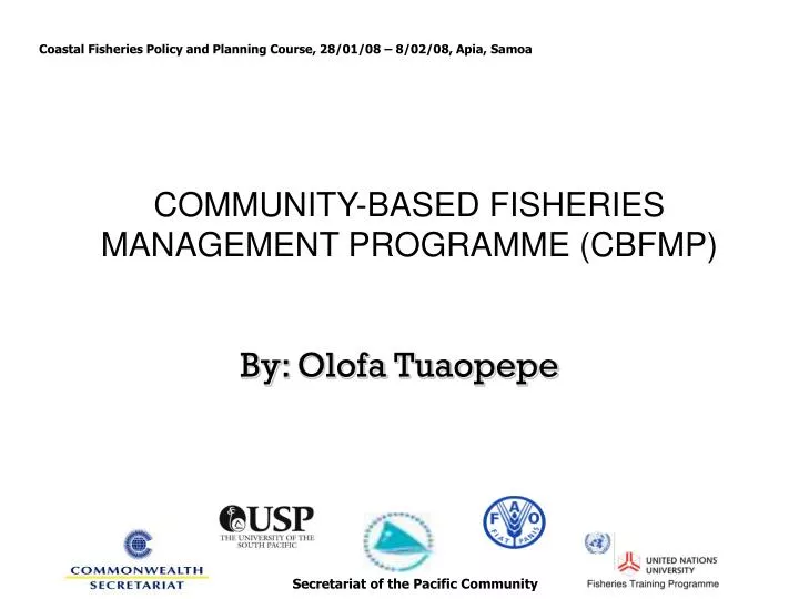 community based fisheries management programme cbfmp