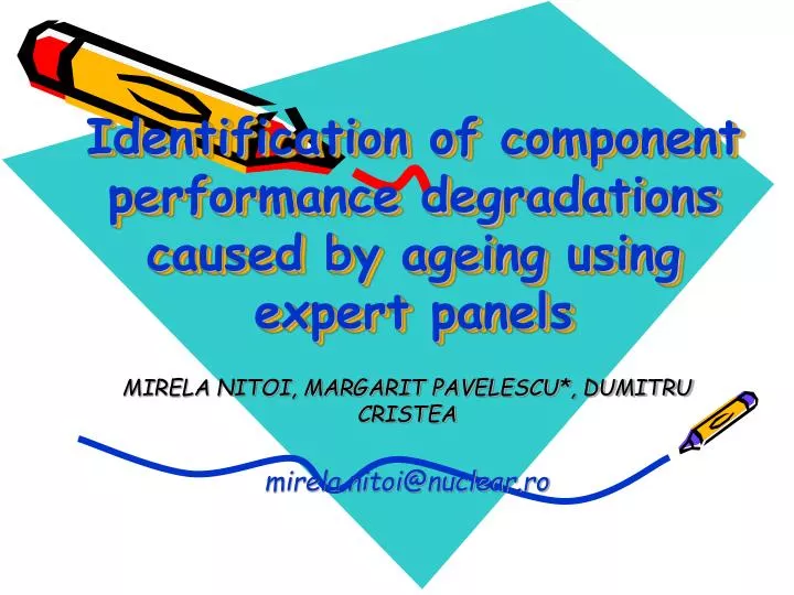 identification of component performance degradations caused by ageing using expert panels