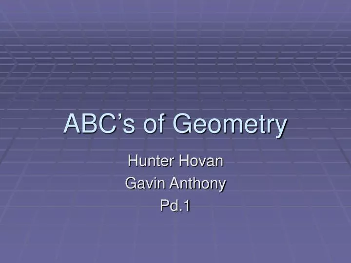 abc s of geometry