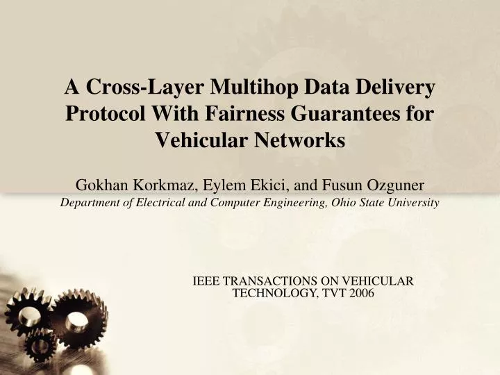 a cross layer multihop data delivery protocol with fairness guarantees for vehicular networks