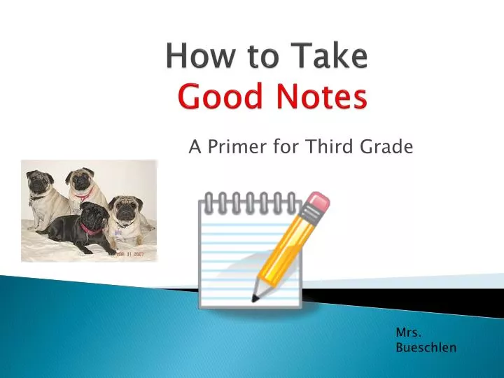 how to take good notes
