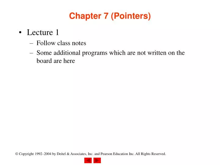 chapter 7 pointers