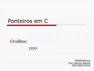 ponteiros em c