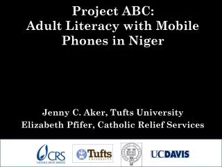 Project ABC: Adult Literacy with Mobile Phones in Niger