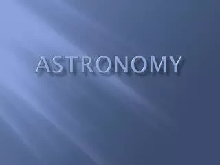 ASTRONOMY