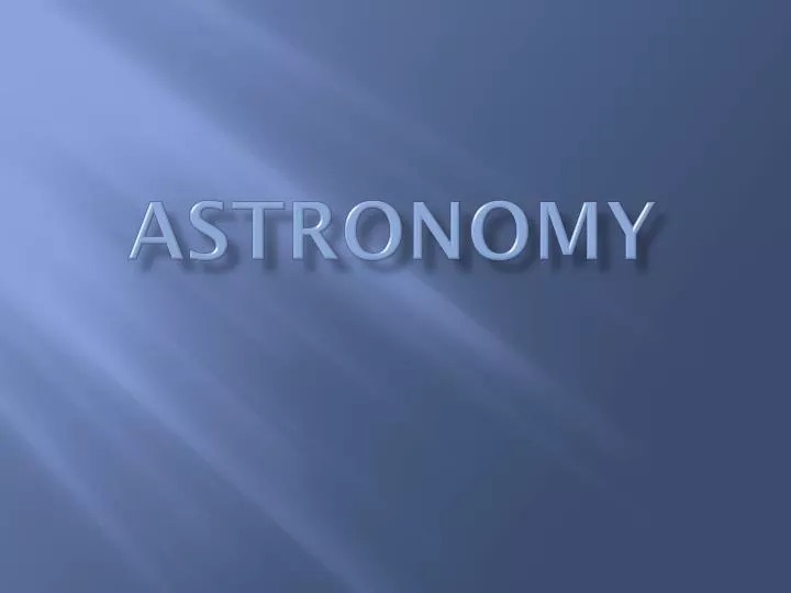 astronomy