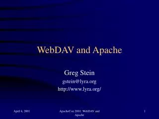 WebDAV and Apache