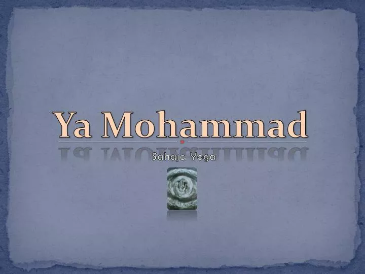 ya mohammad