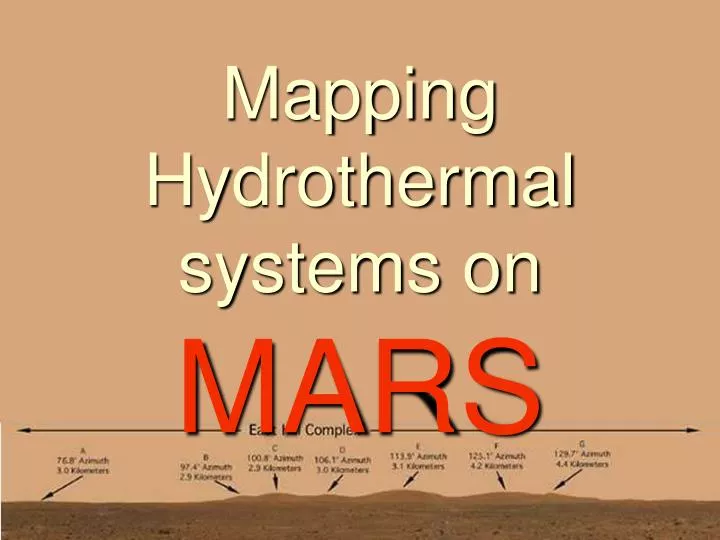 mapping hydrothermal systems on mars