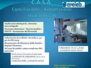 c a s a conciliazione automazione studio arclab