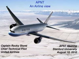 APNT An Airline view