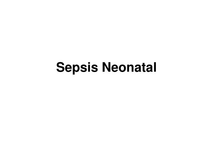 sepsi s neonatal