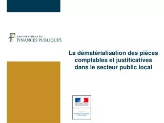 la d mat rialisation des pi ces comptables et justificatives dans le secteur public local