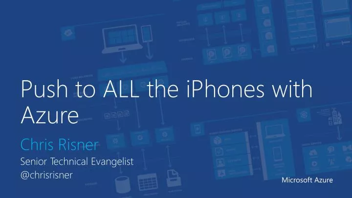 push to all the iphones with azure