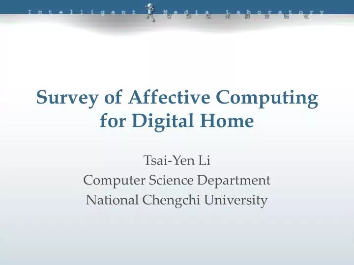 survey of affective computing for digital home