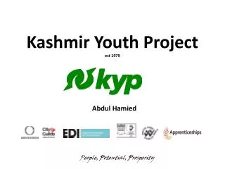 Kashmir Youth Project est 1979