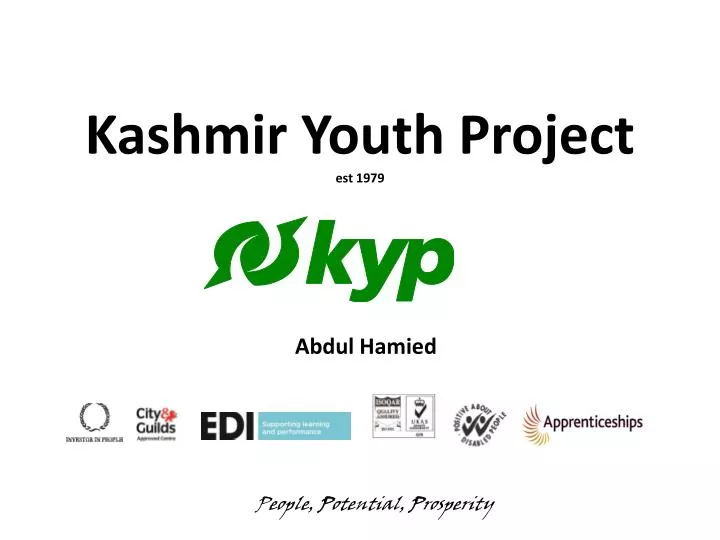 kashmir youth project est 1979
