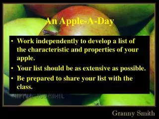 An Apple-A-Day