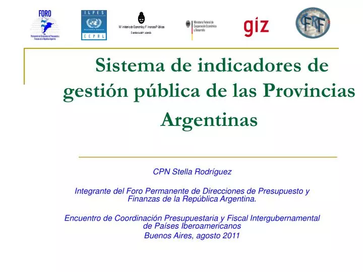 sistema de indicadores de gesti n p blica de las provincias argentinas