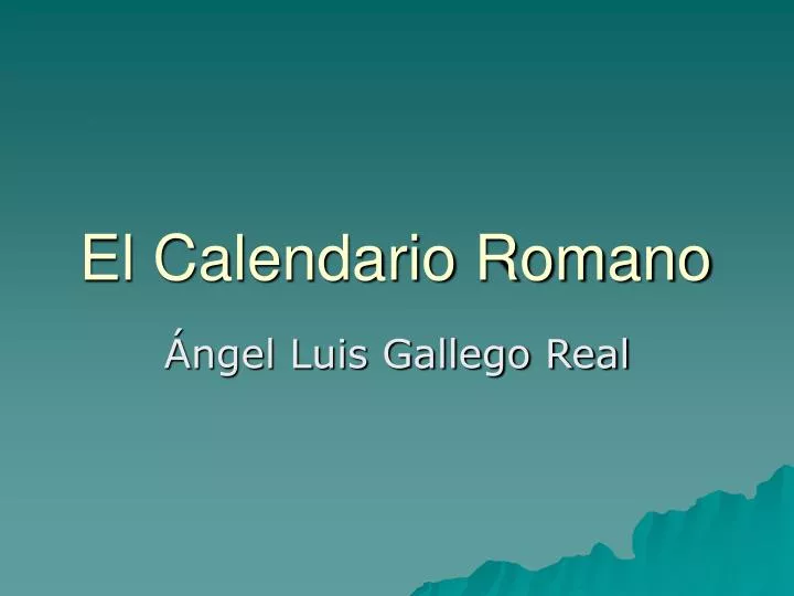 el calendario romano