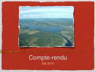 compte rendu