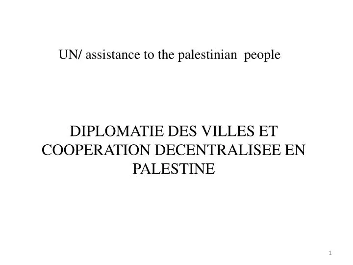 un assistance to the palestinian people