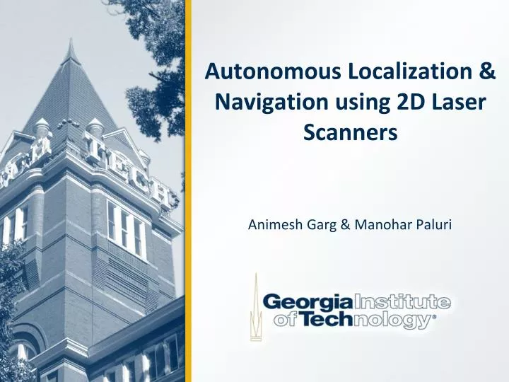 autonomous localization navigation using 2d laser scanners