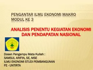 pengantar ilmu ekonomi makro modul ke 3