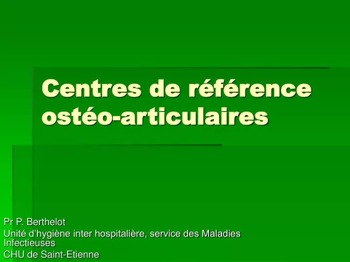 centres de r f rence ost o articulaires