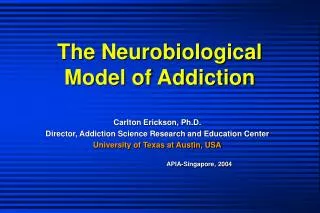 The Neurobiological Model of Addiction