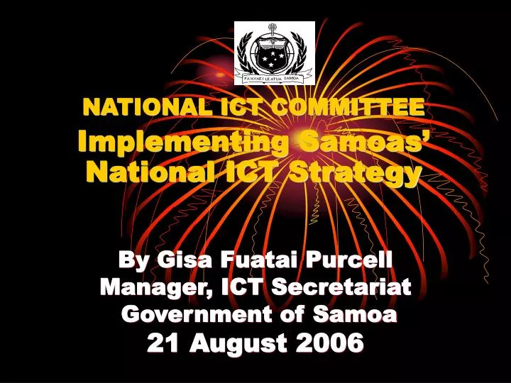 by gisa fuatai purcell manager ict secretariat government of samoa 21 august 2006