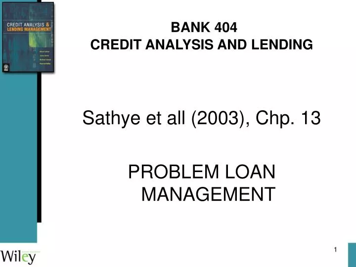 bank 404 credit analysis and lending
