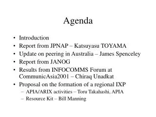 Agenda