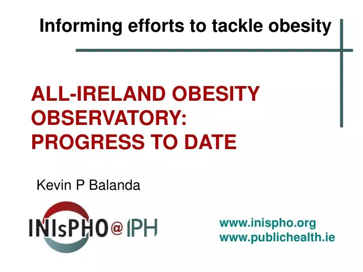 all ireland obesity observatory progress to date