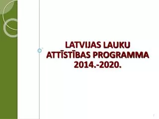latvijas lauku att st bas programma 2014 2020