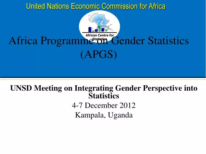 africa programme on gender statistics apgs