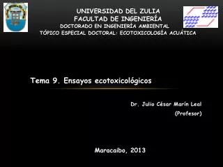 Dr. Julio César Marín Leal ( Profesor )