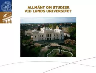 allm nt om studier vid lunds universitet
