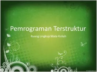 pemrograman terstruktur