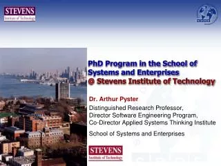 PhD Program in the School of Systems and Enterprises @ Stevens Institute of Technology