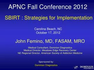 APNC Fall Conference 2012