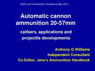 Automatic cannon ammunition 20-57mm