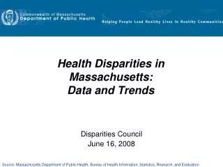 Health Disparities in Massachusetts: Data and Trends