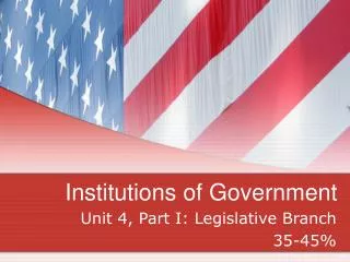 Institutions of Government
