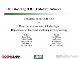 EMC Modeling of IGBT Motor Controller