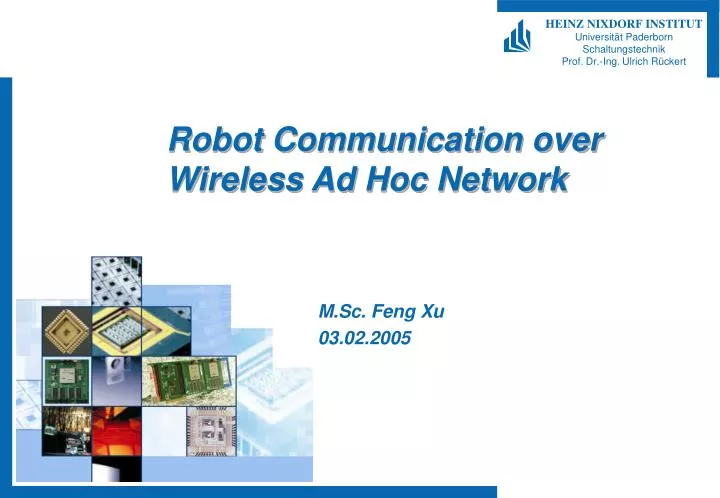 robot communication over wireless ad hoc network